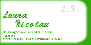 laura nicolau business card